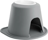 WeatherTech Single High Pet Feeding System w/Plastic Dog/Cat Bowls - 12" High Stand Dark Grey (PSH6412DGDG)