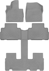 WeatherTech FloorLiner HP Custom Fit Floor Mats for Hyundai Palisade Full Set (461578-1-2-3IM), Grey