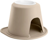 WeatherTech Single High Pet Feeding System w/Plastic Dog/Cat Bowls - 10" High Stand Tan (PSH6410TNTN)
