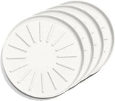 WeatherTech 4" Drink Coasters for Home Surfaces, Anti-Skid, No-Slip knibs - Set of 4, White - (8A4CSTWH)