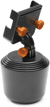 WeatherTech CupFone Two View – Adjustable, Universal Cup Holder Phone Mount Car & Truck Accessory – Best Design for iPhone & Smartphone Charging – Orange Metal Knobs