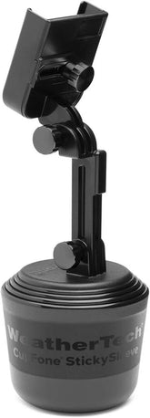 WeatherTech CupFone with Extension – Adjustable, Universal Cup Holder Cell Phone Mount Car & Truck Accessory – Best Design for iPhone & Smartphone Charging – Black Metal Knobs