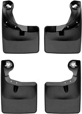 WeatherTech Custom No Drill Splash Guard MudFlaps for Ford F-150, F-150 - Front & Rear Set (110134-120134), Black