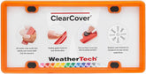 WeatherTech ClearCover License Plate Cover and Frame, Orange