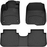 WeatherTech FloorLiner HP Custom Fit Floor Mats for Honda CR-V Hybrid - 1st & 2nd Row (441780-1-2IM), Black