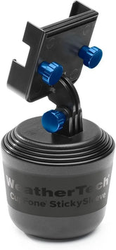 WeatherTech CupFone Two View – Adjustable, Universal Cup Holder Phone Mount Car & Truck Accessory – Best Design for iPhone & Smartphone Charging – Royal Blue Metal Knobs