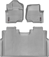 WeatherTech Custom Fit FloorLiners for Ford F-150, F-150, F-150-1st & 2nd Row (46697-1-4), Grey