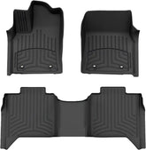 WeatherTech FloorLiner HP Custom Fit Floor Mats for Toyota Tundra, Tundra Hybrid 1st & 2nd Row (441708-1-2IM), Black