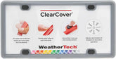 WeatherTech ClearCover License Plate Cover and Frame, Stainless Steel, Beluga Grey