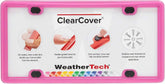 WeatherTech ClearCover License Plate Cover and Frame, Hot Pink