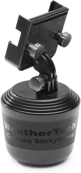 WeatherTech CupFone Two View – Adjustable, Universal Cup Holder Phone Mount Car & Truck Accessory – Best Design for iPhone & Smartphone Charging – Graphite Metal Knobs