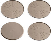 WeatherTech 12" Coasters for Home Surfaces, Anti-Skid, No-Slip knibs - Set of 4, Tan - (8A12CSTTN)