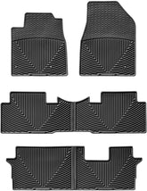 WeatherTech All-Weather Floor Mats for Honda Pilot Full Set (WTHB148152153), Black