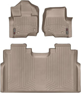 WeatherTech Custom Fit FloorLiners for Ford F-150, F-150, F-150-1st & 2nd Row (45697-1-4), Tan