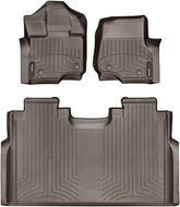 WeatherTech Custom Fit FloorLiners for Ford F-150, F-150, F-150-1st & 2nd Row (47697-1-4), Cocoa