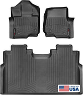 WeatherTech FloorLiners fits 2015-2026 Ford F-150 - SuperCrew (1st & 2nd Row) Black
