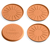 WeatherTech 4" Drink Coasters for Home Surfaces, Anti-Skid, No-Slip knibs - Set of 4, Terra Cotta - (8A4CSTTC)