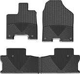 WeatherTech All-Weather Floor Mats for Honda Ridgeline 1st & 2nd Row (W415-W416), Black