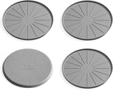 WeatherTech 8" Coasters for Home Surfaces, Anti-Skid, No-Slip knibs - Set of 4, Grey - (8A8CSTGR)