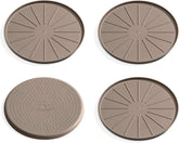 WeatherTech 8" Coasters for Home Surfaces, Anti-Skid, No-Slip knibs - Set of 4, Tan - (8A8CSTTN)