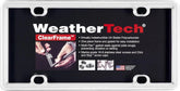 WeatherTech ClearCover License Plate Cover and Frame, Red, Stainless Steel