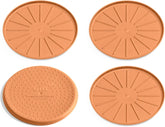 WeatherTech 6" Drink Coasters for Home Surfaces, Anti-Skid, No-Slip knibs - Set of 4, Terra Cotta - (8A6CSTTC)