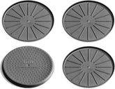 WeatherTech 6" Drink Coasters for Home Surfaces, Anti-Skid, No-Slip knibs - Set of 4, Black - (8A6CSTBK)