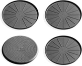 WeatherTech 8" Coasters for Home Surfaces, Anti-Skid, No-Slip knibs - Set of 4, Black - (8A8CSTBK)