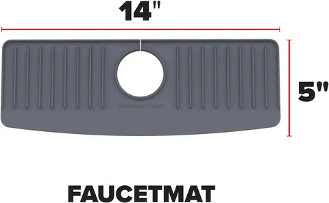 WeatherTech FaucetMat - Protect Your Kitchen & Bathroom Countertops - Dark Grey/Slate