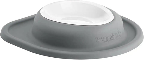 WeatherTech Single Low Pet Feeding System w/Plastic Dog/Cat Bowls - 16 oz (2 Cups) Dark Grey (PSL1602DG)