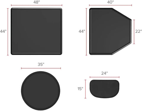 WeatherTech All-Purpose Mat - Multi-Use Mat for Everyday Living - 40" x 44" - Angled - Cocoa