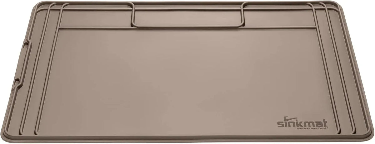 WeatherTech SinkMat – Waterproof Under Sink Liner Mat for Kitchen Bathroom – 34” x 22” Inches - Durable, Flexible Tray – Home undersink Organizer Must Haves, Tan