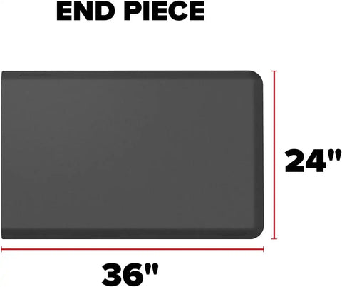 WeatherTech ComfortMat Connect Cushioned Non-Slip Waterproof Anti-Fatigue Mat 24" x 36" End Mats, Carbon Fiber, Black