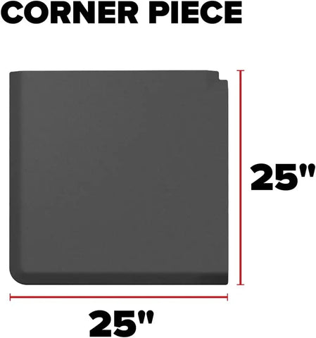 WeatherTech ComfortMat Connect Cushioned Non-Slip Waterproof Anti-Fatigue Mat 25" x 25" Corner Mat, Carbon Fiber, Cocoa