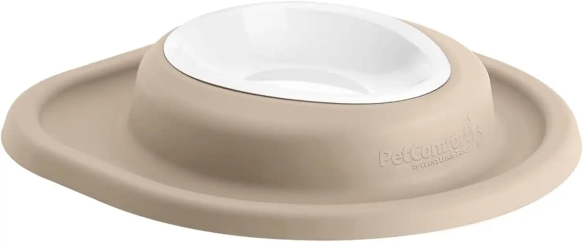 WeatherTech Single Low Pet Feeding System w/Plastic Dog/Cat Bowls - 8 oz (1 Cup) Tan (PSL0801TN)