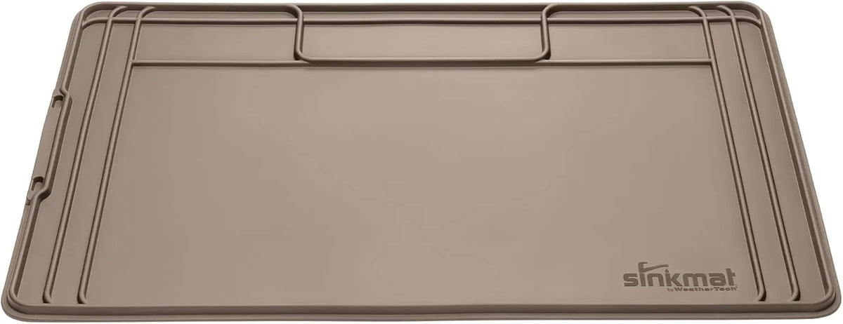 WeatherTech Sink Mat - Waterproof Under Sink Liner Mat for Kitchen Bathroom – 46” x 22” Inches - Durable, Flexible Tray – Home Undersink Organizer Must Haves, Tan, Made from Plastic