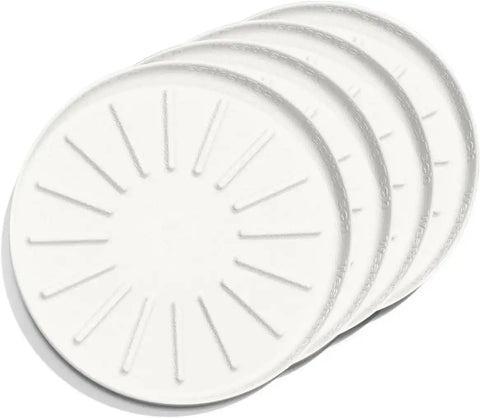 WeatherTech 4" Drink Coasters for Home Surfaces, Anti-Skid, No-Slip knibs - Set of 4, White - (8A4CSTWH)