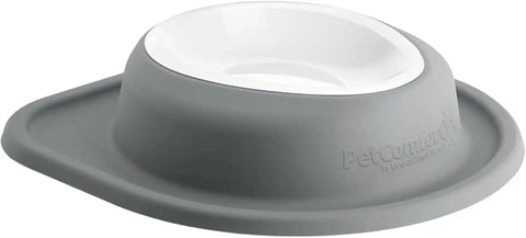 WeatherTech Single Low Pet Feeding System w/Plastic Dog/Cat Bowls - 32 oz (4 Cups) Dark Grey (PSL3203DG)