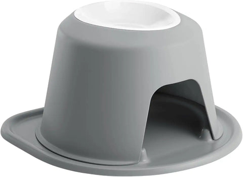 WeatherTech Single High Pet Feeding System w/Plastic Dog/Cat Bowls - 8" High Stand Dark Grey (PSH3208DGDG)