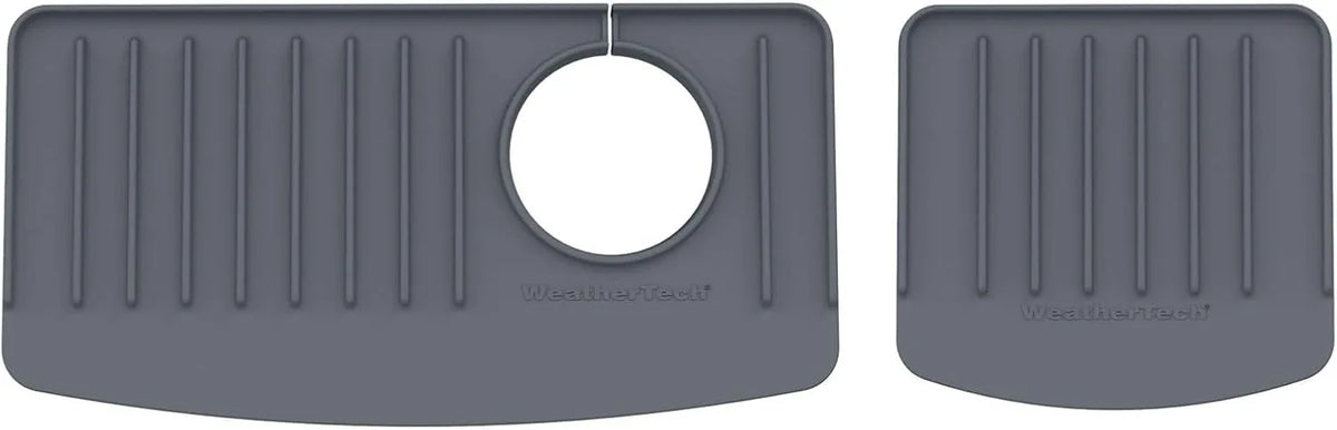 WeatherTech FaucetMat Duo - Protect Your Kitchen & Bathroom Countertops - Dark Grey/Slate