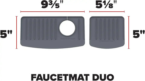 WeatherTech FaucetMat Duo - Protect Your Kitchen & Bathroom Countertops - Tan/Sand