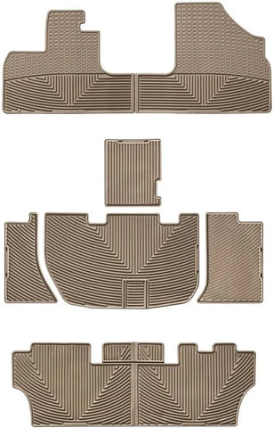 WeatherTech All-Weather Floor Mats for Honda Odyssey Full Set (W48TNW159TNW160), Tan