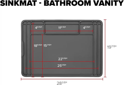 WeatherTech SinkMat – Waterproof Under Sink Liner Mat for Kitchen Bathroom – 28” x 19” Inches - Durable, Flexible Tray – Home undersink Organizer Must Haves, Black