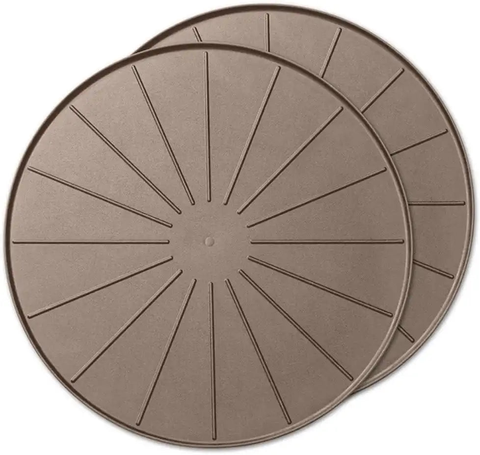 WeatherTech 15" Plant Mats/Coasters - for Floor Protection from Planter Spills, leaks and Soil (8A15CST2PKTN)- Tan (2-Pack)