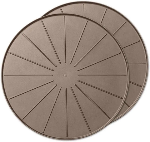 WeatherTech 15" Plant Mats/Coasters - for Floor Protection from Planter Spills, leaks and Soil (8A15CST2PKTN)- Tan (2-Pack)