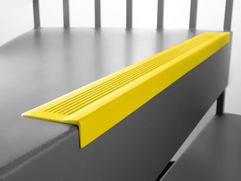 WeatherTech StairEdge Non-Slip Self-Adhesive Staircase Step Edge Protector Safety Yellow 29.5" Inch 5 Pack