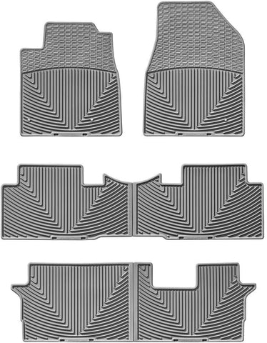 WeatherTech All-Weather Floor Mats for Honda Pilot Full Set (WTHG148152153), Grey