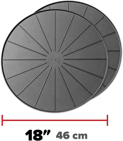 WeatherTech 18" Plant Mats/Coasters - for Floor Protection from Planter Spills, leaks and Soil (8A18CST2PKBK)- Black (2-Pack)