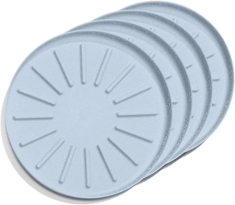 WeatherTech 4" Drink Coasters for Home Surfaces, Anti-Skid, No-Slip knibs - Set of 4, Blue - (8A4CSTBL)