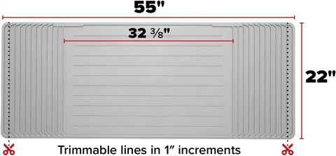 WeatherTech ClosetMat, 55 by 22 Inches Mat- Protection for Closet Floors, Trimmable - Grey